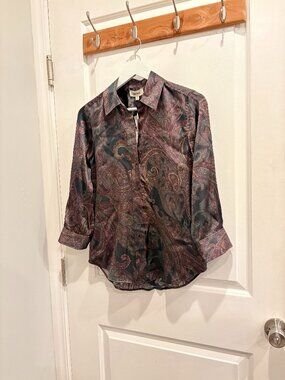 L'Agence Dani Paisley Silk Blouse